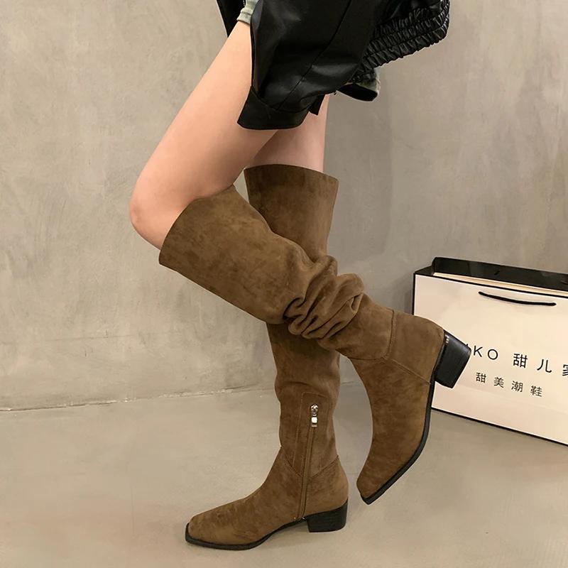 Дизайнерские женские сапоги выше колена на квадратном каблуке, эластичные, осенне-зимние, женские, лаконичные, длинные, Botas De Mujer 35 верблюд
Дизайнерские женские сапоги выше колена на квадратном каблуке, эластичные, осенне-зимние, женские, лаконичные, длинные, Botas De Mujer 35 верблюд