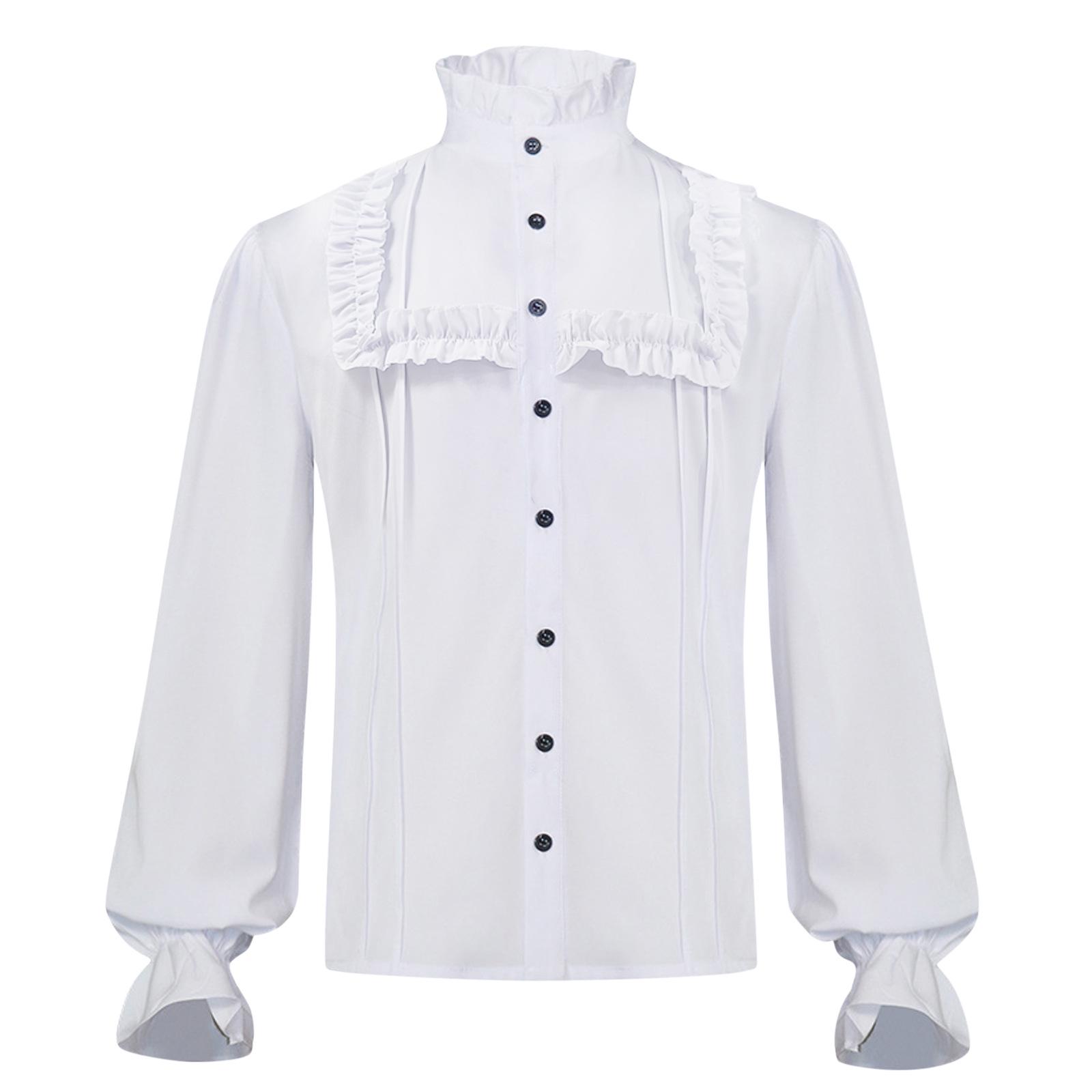 Європейська та американська чоловіча плісована піратська сорочка - Середньовічний стімпанк вікторіанський топ S
Європейська та американська чоловіча плісована піратська сорочка - Середньовічний стімпанк вікторіанський топ S