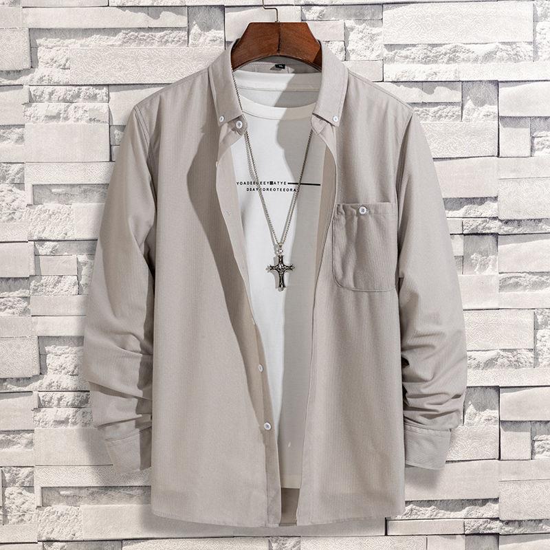 Spring Men s Solid Color Retro Loose Plus Size Corduroy Long-sleeved Shirt XXXXXL сірий
Spring Men s Solid Color Retro Loose Plus Size Corduroy Long-sleeved Shirt XXXXXL сірий