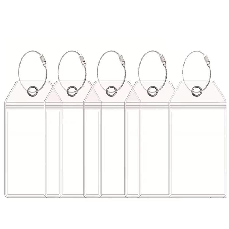 5-25PCS Transparent Cruise Luggage Tags PVC Waterproof Travel Baggage Labels With Loops Keyring Holders For Easy Identification
5-25PCS Transparent Cruise Luggage Tags PVC Waterproof Travel Baggage Labels With Loops Keyring Holders For Easy Identification