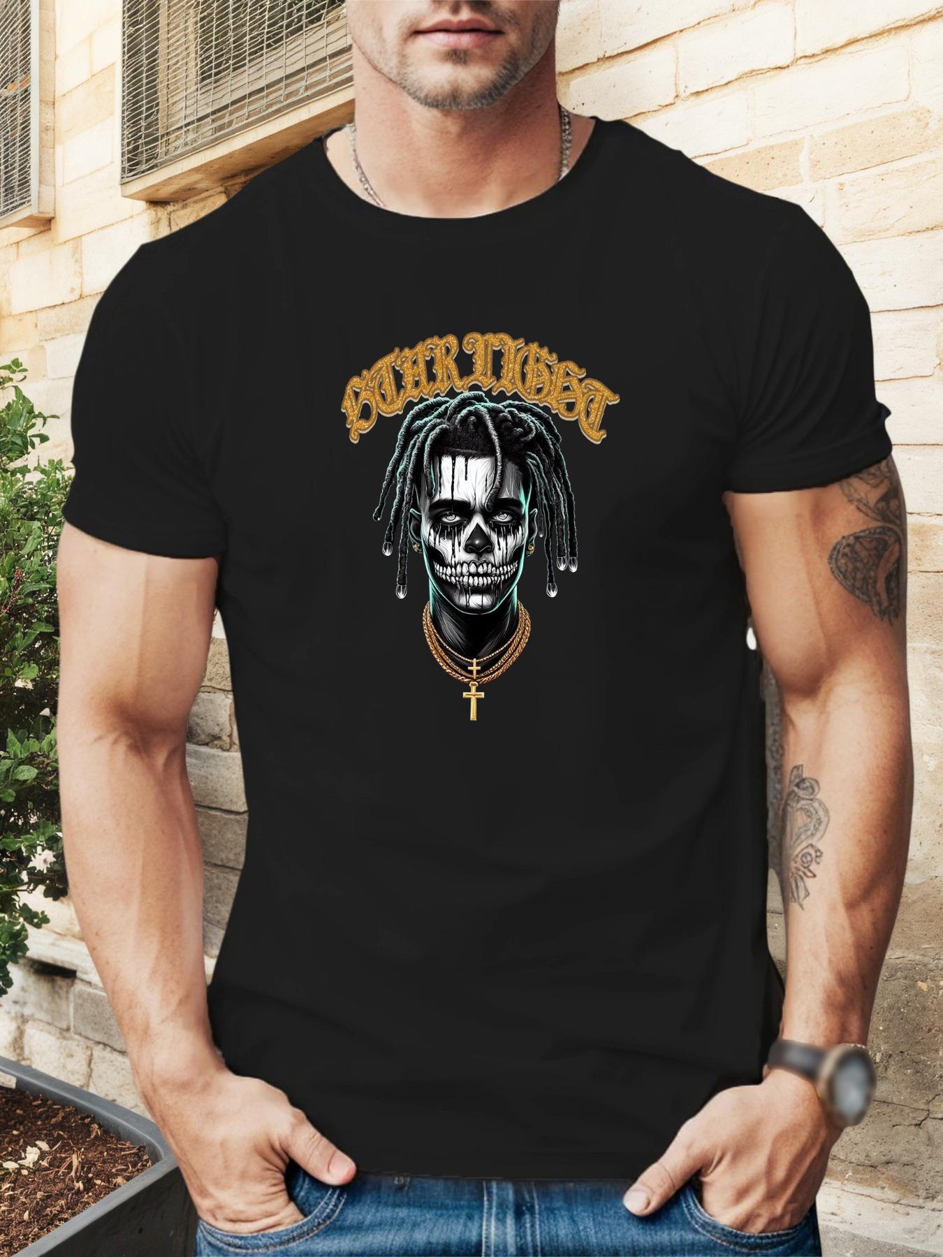 Skull & Dreadlocks Graphic T-shirt - Beige Casual Summer Tee with PURRTHY Print XL
Skull & Dreadlocks Graphic T-shirt - Beige Casual Summer Tee with PURRTHY Print XL