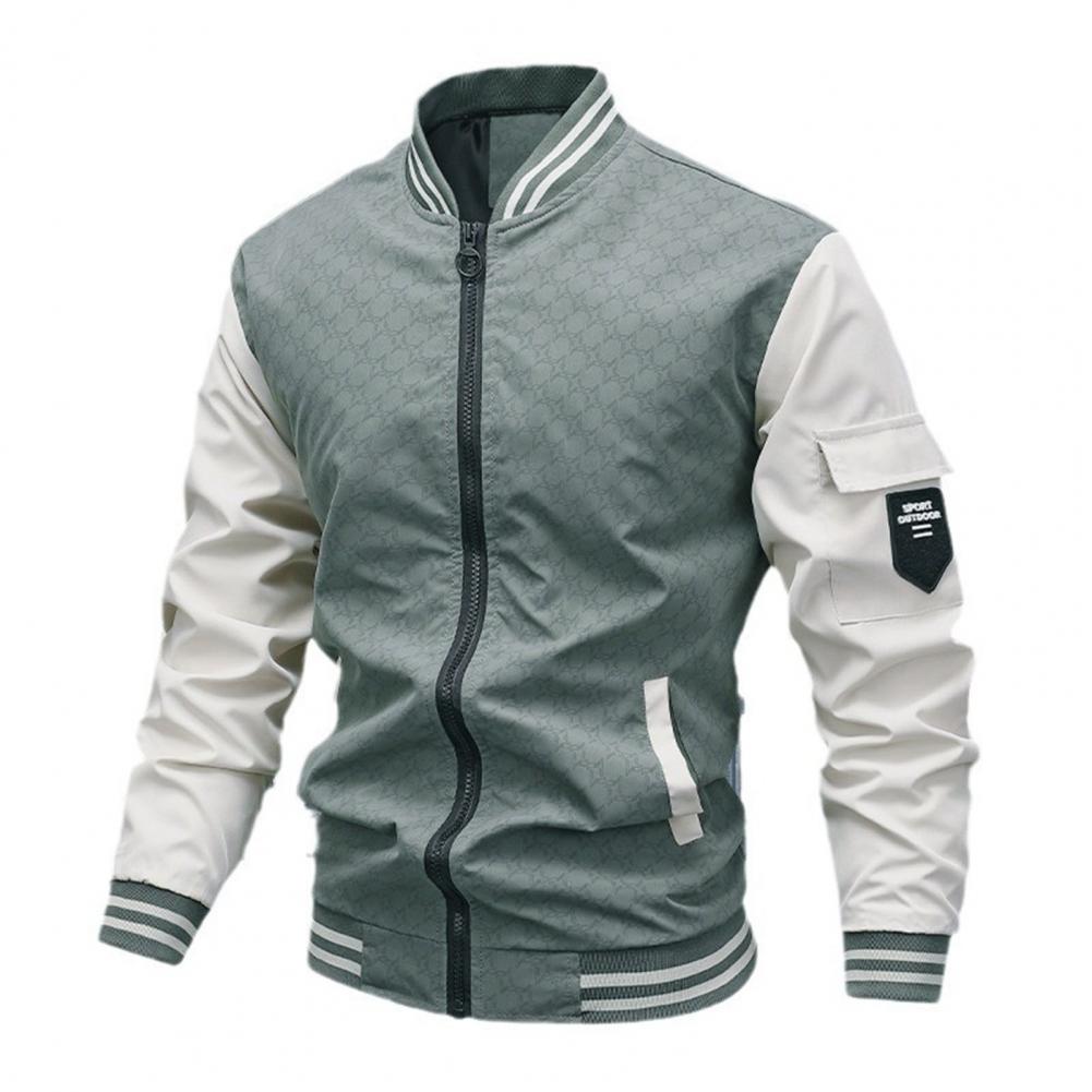 Casual Men Jacket Mid-aged Men s Zip-up Baseball Jacket with Stand Collar Contrast Color Design Plus Size Fit for Spring L зелений
Casual Men Jacket Mid-aged Men s Zip-up Baseball Jacket with Stand Collar Contrast Color Design Plus Size Fit for Spring L зелений