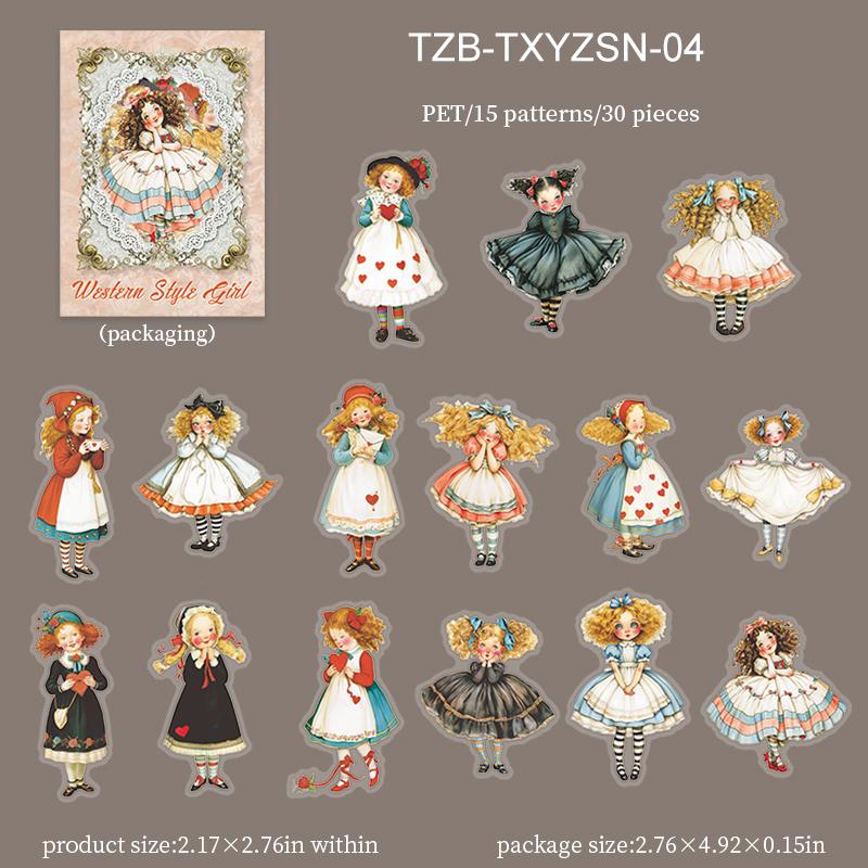 Sweet Dress Girl Series Vintage Character Landscape PET Sticker Creative DIY Journal Material Collage Scrapbooking Stationery
Sweet Dress Girl Series Vintage Character Landscape PET Sticker Creative DIY Journal Material Collage Scrapbooking Stationery