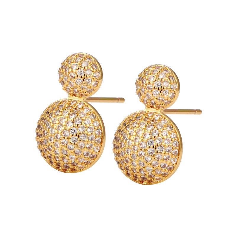 Fashionable Geometric Round Micro-Paved Diamond Stud Earrings for Women - Creative Design Circle Earrings золотой
Fashionable Geometric Round Micro-Paved Diamond Stud Earrings for Women - Creative Design Circle Earrings золотой