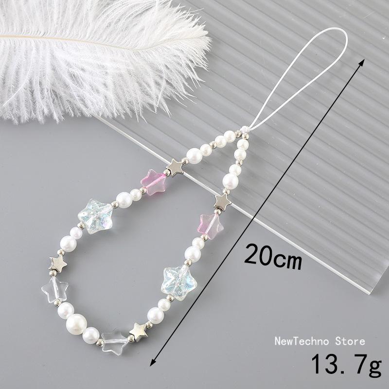 New Star Pearl Beads Phone Chain Trendy Pendant For iPhone Samsung Universal Accessories Lanyard Hanging Rope For Girl Pendant
New Star Pearl Beads Phone Chain Trendy Pendant For iPhone Samsung Universal Accessories Lanyard Hanging Rope For Girl Pendant