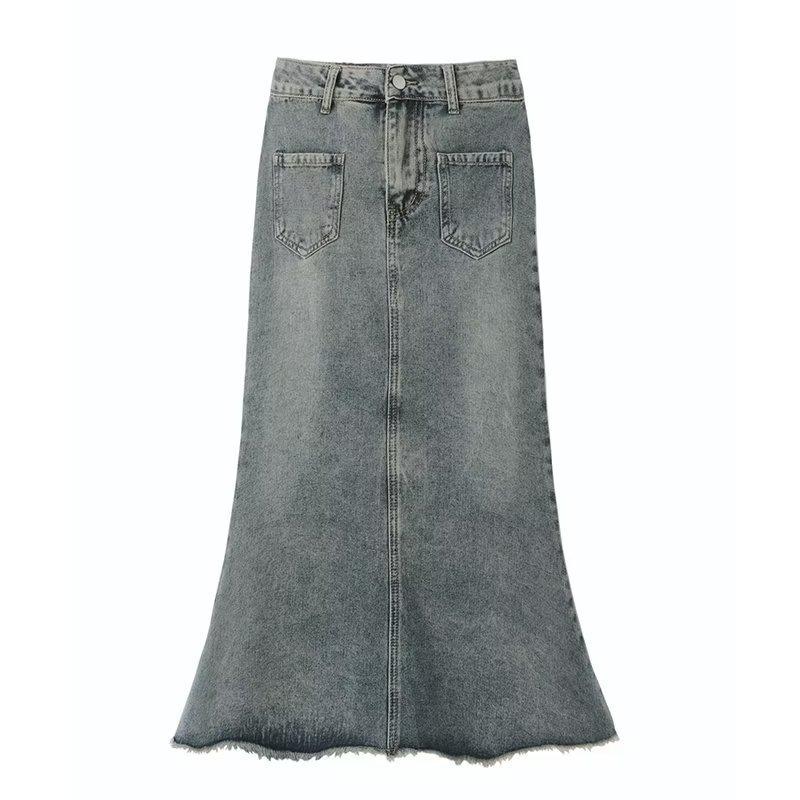 Джинсовая юбка большого размера с высокой талией в стиле ретро с бахромой для весны, с новым дизайнерским сенсом, юбка «рыбий хвост» и длинное платье А-силуэта 5XL синий
Джинсовая юбка большого размера с высокой талией в стиле ретро с бахромой для весны, с новым дизайнерским сенсом, юбка «рыбий хвост» и длинное платье А-силуэта 5XL синий
