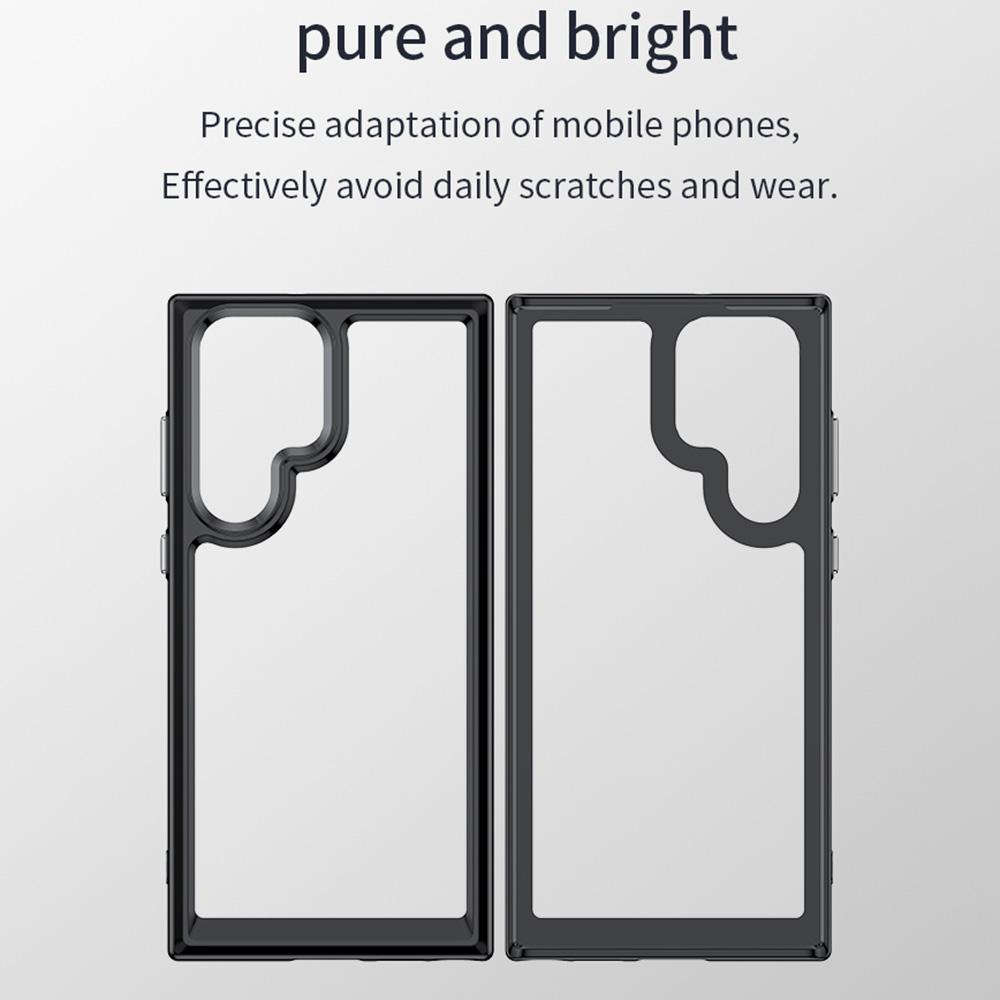 For Samsung Galaxy S22 Ultra 5G TPU+Acrylic Back Cover Anti-fall Clear Phone Case with Independent PC Buttons Black
For Samsung Galaxy S22 Ultra 5G TPU+Acrylic Back Cover Anti-fall Clear Phone Case with Independent PC Buttons Black