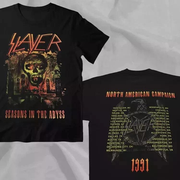 Stylish Black Slayer Seasons in the Abyss 1991 Tour Casual Cotton Short-Sleeve Woman And Men T-Shirt 4XL
Stylish Black Slayer Seasons in the Abyss 1991 Tour Casual Cotton Short-Sleeve Woman And Men T-Shirt 4XL