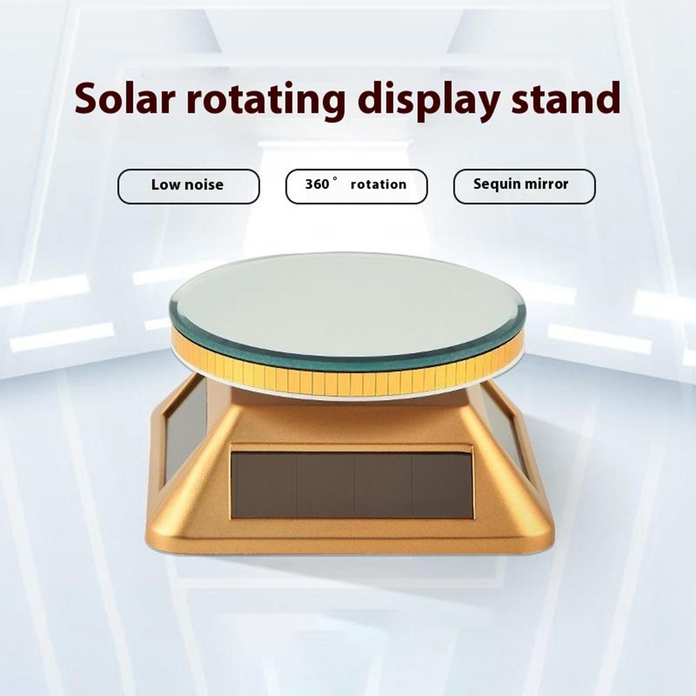 Solar Gem Display Turntable 360 Degrees Acrylic Tray Jewelry Display Stand Gold 
Solar Gem Display Turntable 360 Degrees Acrylic Tray Jewelry Display Stand Gold