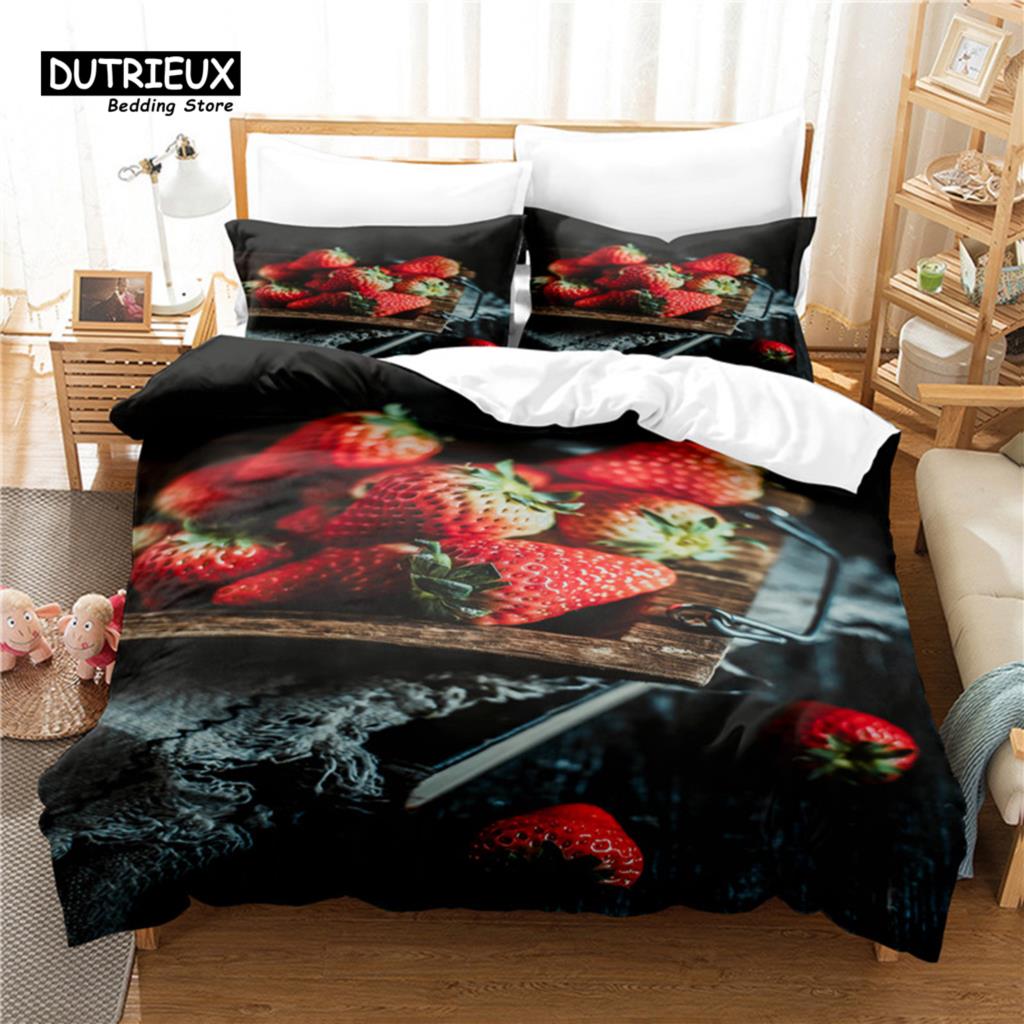 Three-Dimensional Strawberry Bed Cover Kit, 3Pcs Bed Cover Kit, Comfortable Comfortable Breathable Bed Cover, For Bedroom Guest Room Decor EU single(135x200cm)
Three-Dimensional Strawberry Bed Cover Kit, 3Pcs Bed Cover Kit, Comfortable Comfortable Breathable Bed Cover, For Bedroom Guest Room Decor EU single(135x200cm)