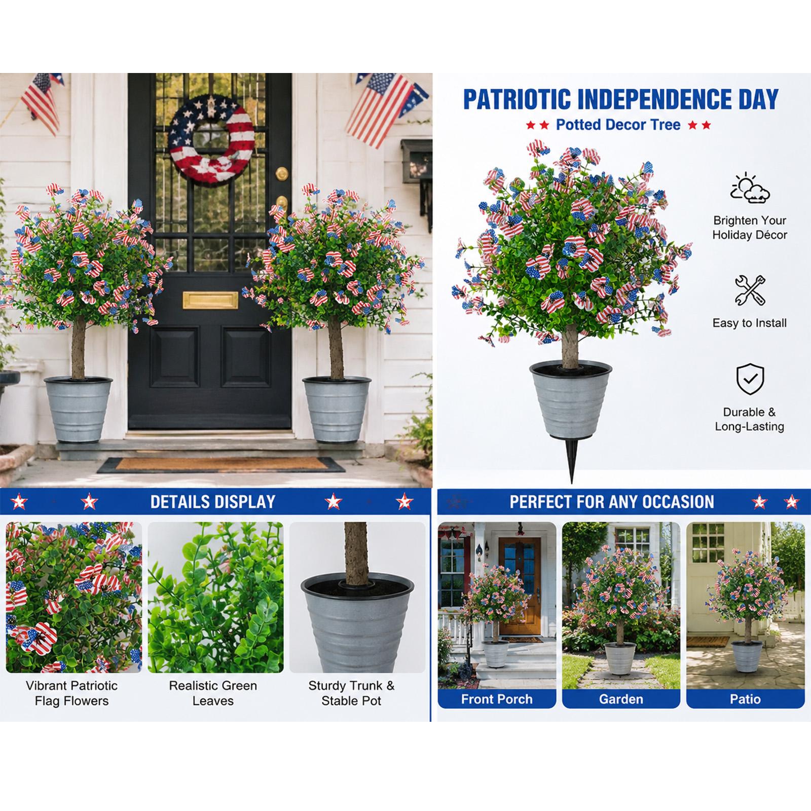 Outdoor Decorative Artificial Topiary Trees with Ground Stakes for Garden Patio Porch Lawn and Home Décor Set of 2 One Size
Outdoor Decorative Artificial Topiary Trees with Ground Stakes for Garden Patio Porch Lawn and Home Décor Set of 2 One Size