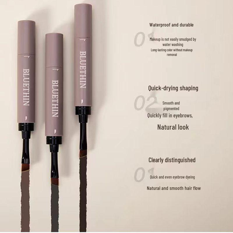 BLUETHIN Double-Headed Eyebrow Cream & Brush: Waterproof, Smudge-Proof, Long-Lasting Eyebrow Pencil & Powder for Beginners.
BLUETHIN Double-Headed Eyebrow Cream & Brush: Waterproof, Smudge-Proof, Long-Lasting Eyebrow Pencil & Powder for Beginners.