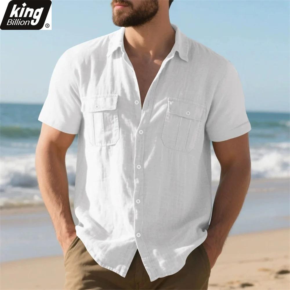 Summer Beach Men s Linen Cotton Shirt - Double Chest Pockets Breathable Button Down Casual Loose Fit Vacation Tops in Solid Colors XXXL білий
Summer Beach Men s Linen Cotton Shirt - Double Chest Pockets Breathable Button Down Casual Loose Fit Vacation Tops in Solid Colors XXXL білий