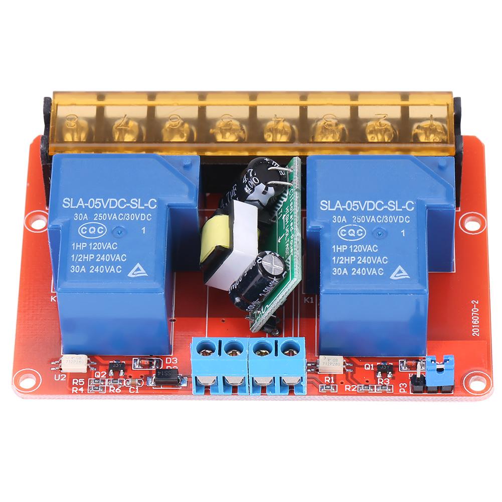 AC100V- 30A Високопотужне 2-канальне реле DC5V Модуль перемикача високого низького рівня
AC100V- 30A Високопотужне 2-канальне реле DC5V Модуль перемикача високого низького рівня