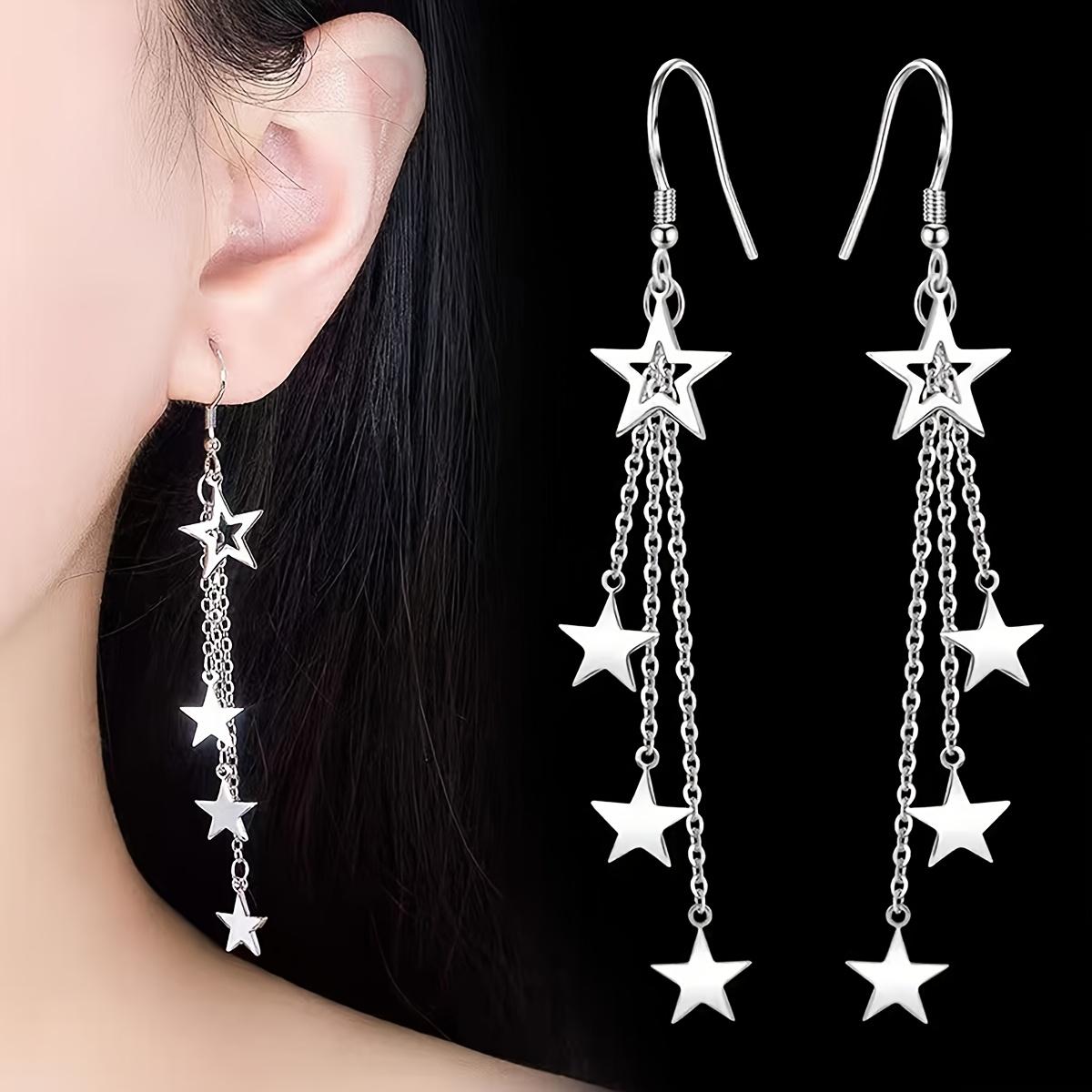 Tassel Pentagram Earrings for Women, Long Pendant Star Dangle Earrings, Fashion Personality Jewelry, Trendy Daily Wear Gift One-size
Tassel Pentagram Earrings for Women, Long Pendant Star Dangle Earrings, Fashion Personality Jewelry, Trendy Daily Wear Gift One-size