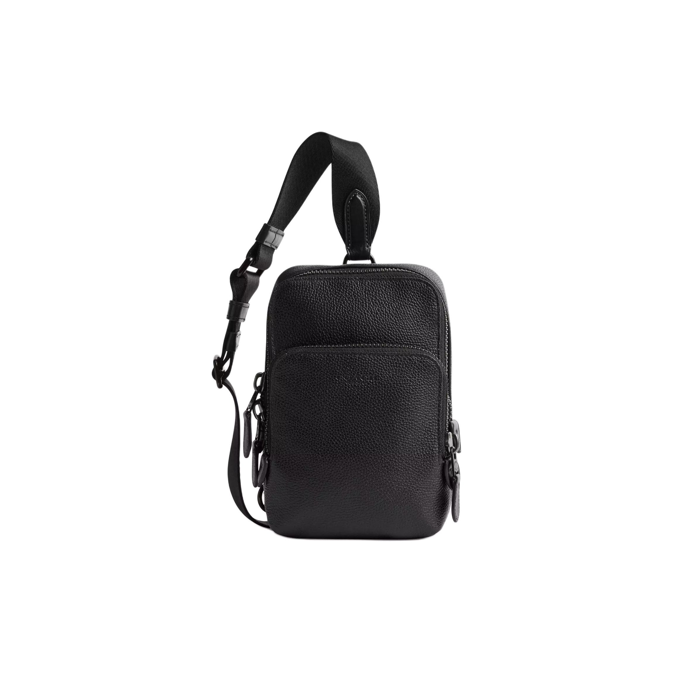 Coach Gotham 13 Zipper Closure Adjustable Shoulder Strap Sling Bag Polished Pebble Grain Leather Mini Men Sling Bag Black CR849-BLK Basic Set (Bag+Dust Bag)
Coach Gotham 13 Zipper Closure Adjustable Shoulder Strap Sling Bag Polished Pebble Grain Leather Mini Men Sling Bag Black CR849-BLK Basic Set (Bag+Dust Bag)