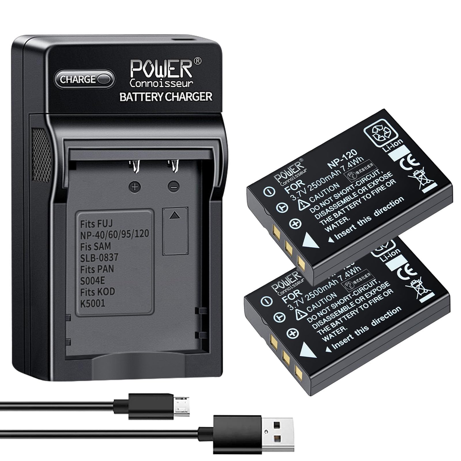 Совместимое зарядное устройство USB емкостью 2500 мАч, совместимое с камерой Fujifilm Power-connoisseur NP-120 3,7 В (2 куска) + НП-120 НП-120
Совместимое зарядное устройство USB емкостью 2500 мАч, совместимое с камерой Fujifilm Power-connoisseur NP-120 3,7 В (2 куска) + НП-120 НП-120