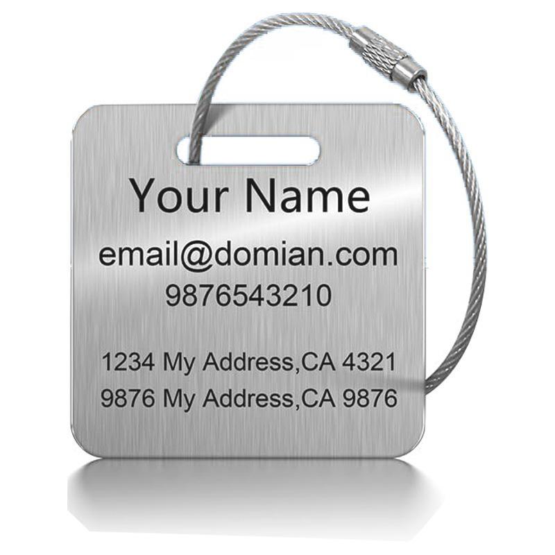 Customized Stainless Steel Luggage Tag with Laser-Engraved Logo and Exclusive Design
Customized Stainless Steel Luggage Tag with Laser-Engraved Logo and Exclusive Design