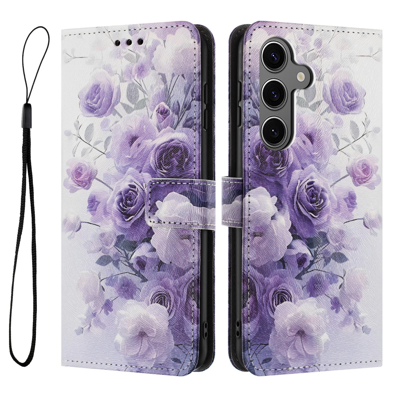 YX-2501 For Samsung Galaxy S25/S24 Case Pattern Printing PU Leather Wallet Phone Cover with Lanyard Purple Rose
YX-2501 For Samsung Galaxy S25/S24 Case Pattern Printing PU Leather Wallet Phone Cover with Lanyard Purple Rose