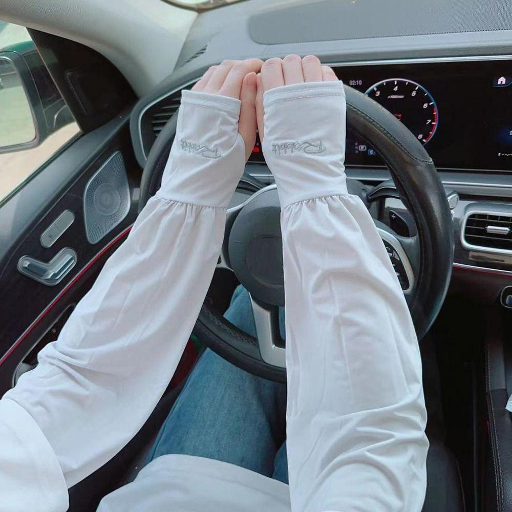 Anti-UV Solid Color Letter Ice Silk Driving Arm Cover Summer Sunscreen Sleeves Women Arm Sleeves
Anti-UV Solid Color Letter Ice Silk Driving Arm Cover Summer Sunscreen Sleeves Women Arm Sleeves