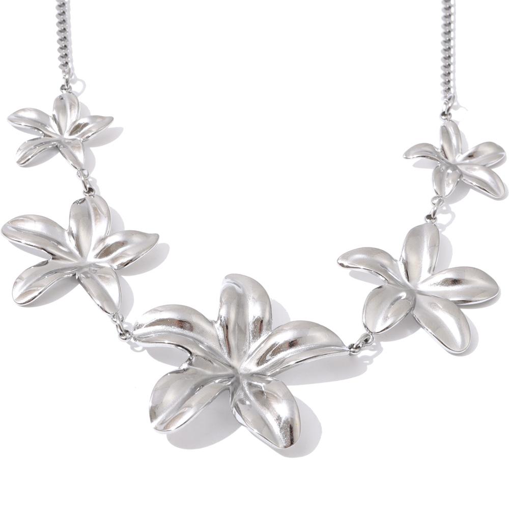 Yhpup Popular Stainless Steel Flower Pendant Chain Necklace Metal Tarnish Resistant Fashion Collar Jewelry PVD Plated Waterproof
Yhpup Popular Stainless Steel Flower Pendant Chain Necklace Metal Tarnish Resistant Fashion Collar Jewelry PVD Plated Waterproof