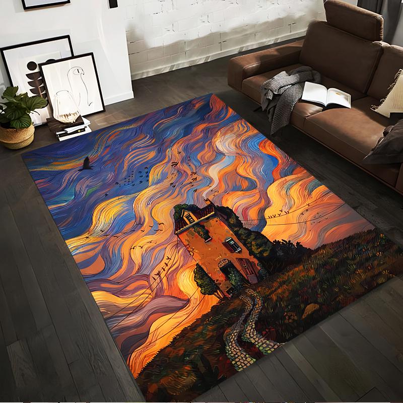 Colorful Artistic Carpet with House, Vibrant Sky, and Scenic Design Suitable for use as an anti-slip for living room bedroom sofas 40x60cm( 15x23in )
Colorful Artistic Carpet with House, Vibrant Sky, and Scenic Design Suitable for use as an anti-slip for living room bedroom sofas 40x60cm( 15x23in )