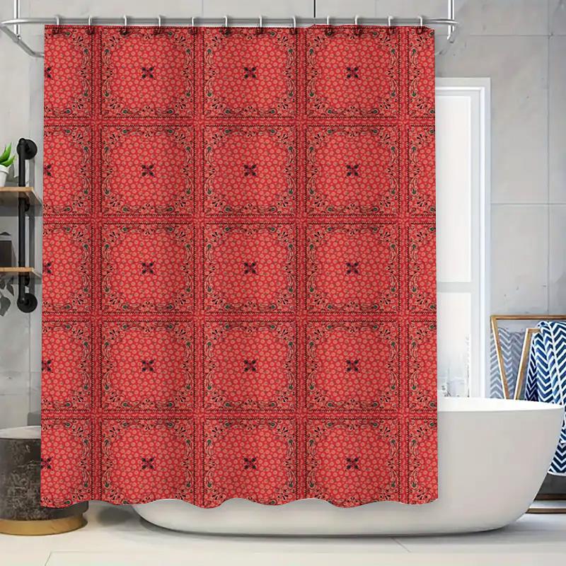 Rustic Red Bandana: Classic Western Pattern Shower Curtain For A Vintage And Bold Bathroom Dcor W60H190(CM)-1 Pcs
Rustic Red Bandana: Classic Western Pattern Shower Curtain For A Vintage And Bold Bathroom Dcor W60H190(CM)-1 Pcs