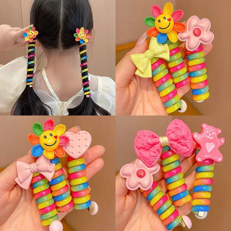1PC New Rainbow Color High Elastic Spiral Hair Rope Head Rope Ponytail Hair Ring Rubber Band Lovely Headdress For Kids
1PC New Rainbow Color High Elastic Spiral Hair Rope Head Rope Ponytail Hair Ring Rubber Band Lovely Headdress For Kids