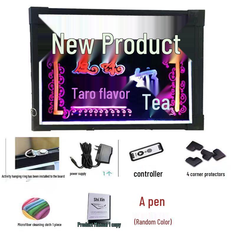 Luminous Night Market Shop Display: Fluorescent Advertising Blackboard Sign Plug-in (compatible with AA batteries)
Luminous Night Market Shop Display: Fluorescent Advertising Blackboard Sign Plug-in (compatible with AA batteries)