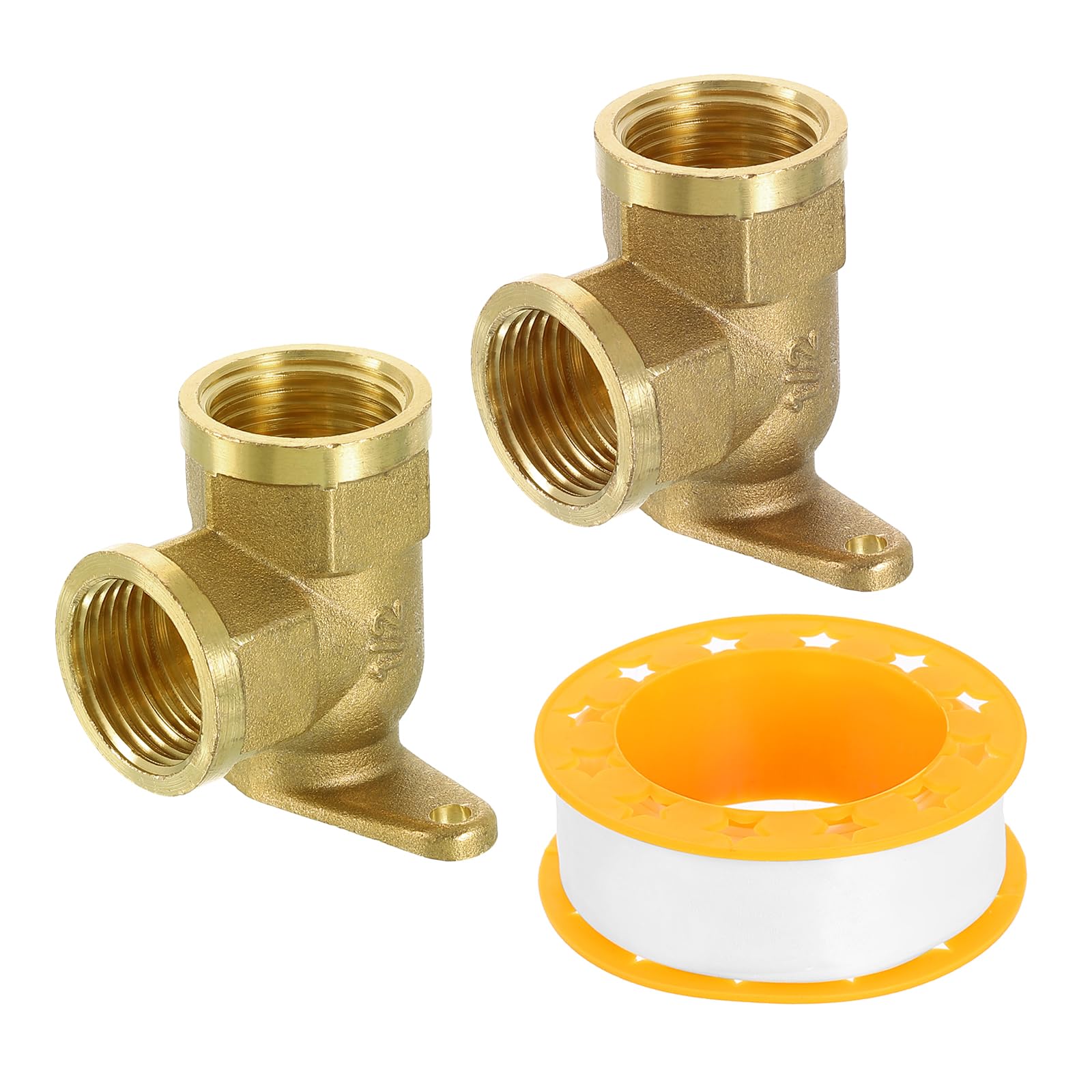 uxcell 2pcs 90 Degree Drop Ear Elbow 1/2 Female x 1/2 Female Brass Plumbing Fitting Pipe Connector with Base Plate for Air, Water, and Fuel Pipes
uxcell 2pcs 90 Degree Drop Ear Elbow 1/2 Female x 1/2 Female Brass Plumbing Fitting Pipe Connector with Base Plate for Air, Water, and Fuel Pipes