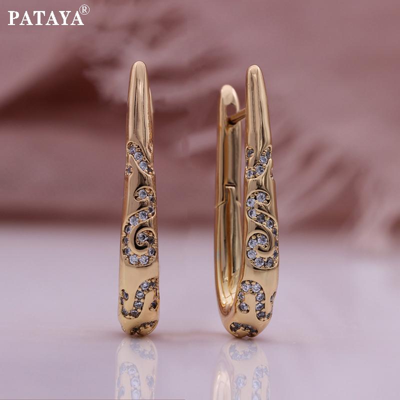 PATAYA Розовое золото Цвет V Стиль Искусственный циркон Итальянские классические серьги
PATAYA Розовое золото Цвет V Стиль Искусственный циркон Итальянские классические серьги