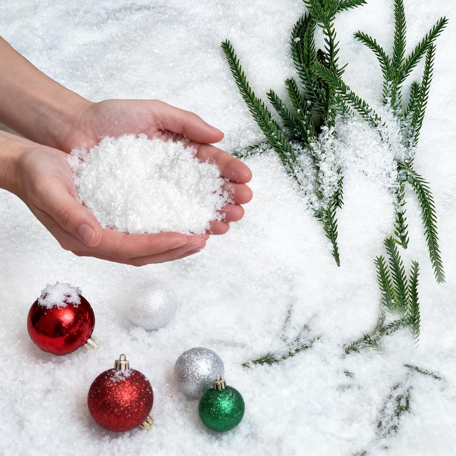 Fake Snow 320g - Artificial Snow Flakes for Christmas Tree & Decor 0 7ib
Fake Snow 320g - Artificial Snow Flakes for Christmas Tree & Decor 0 7ib