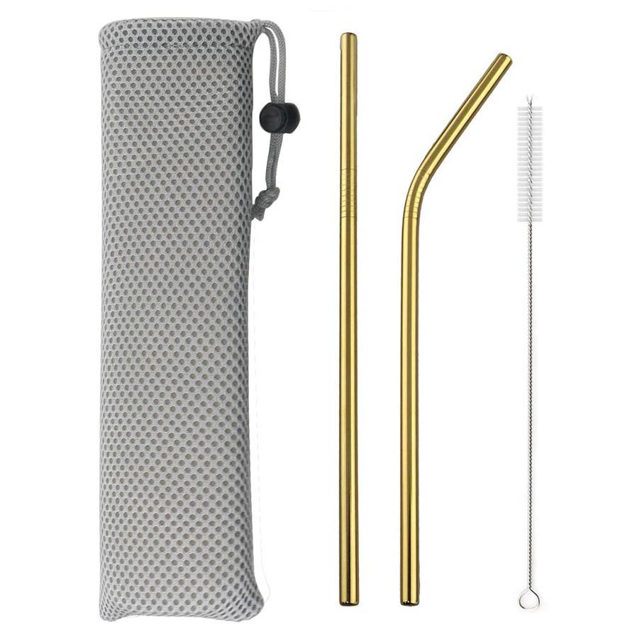 18/10 Stainless Steel Reusable Straws Gold Drinking Straw Set Mteal Straw Coffee Party Bar Straw With Cleaner Brush Portable Bag
18/10 Stainless Steel Reusable Straws Gold Drinking Straw Set Mteal Straw Coffee Party Bar Straw With Cleaner Brush Portable Bag