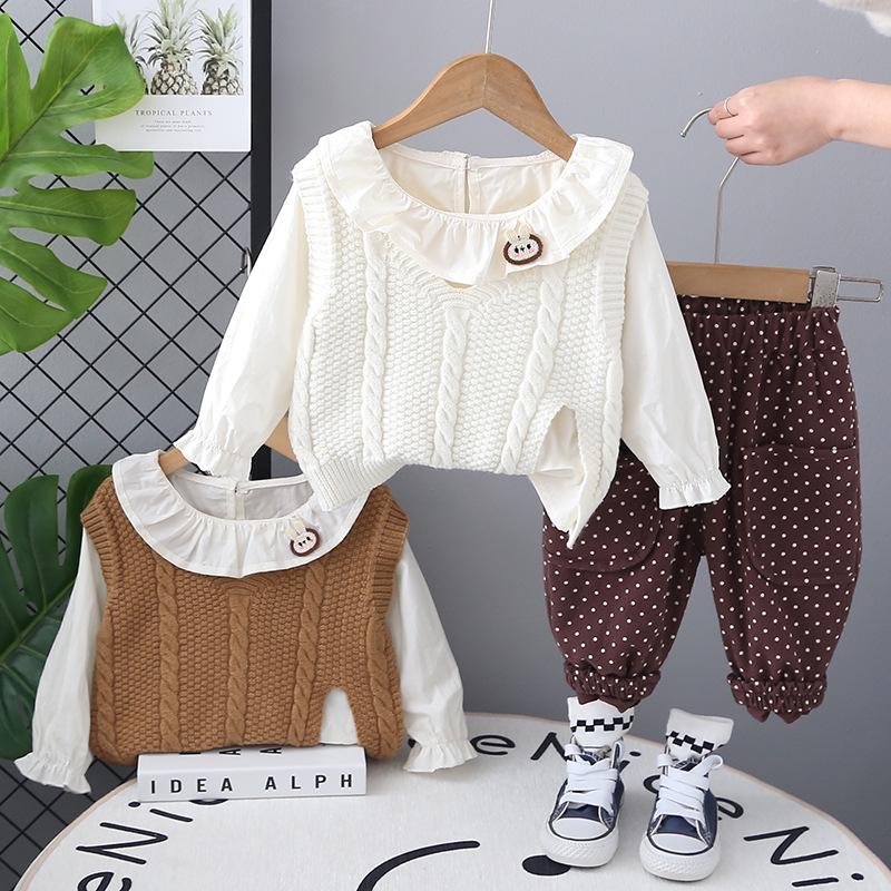 2025 Baby Girl Three-Piece Seasonal Outfit Set for Ages 1-3 Years 90cm вершковий/білий
2025 Baby Girl Three-Piece Seasonal Outfit Set for Ages 1-3 Years 90cm вершковий/білий