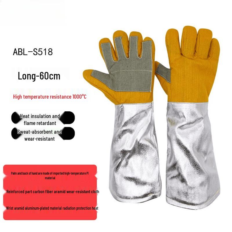 Extended 1000°C Industrial Heat Resistant Gloves
Extended 1000°C Industrial Heat Resistant Gloves