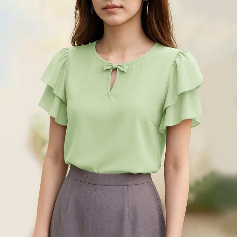 ZANZEA Женская повседневная блузка с круглым вырезом, однотонная, с рукавами-рюшами, свободного кроя XL зелёный
ZANZEA Женская повседневная блузка с круглым вырезом, однотонная, с рукавами-рюшами, свободного кроя XL зелёный