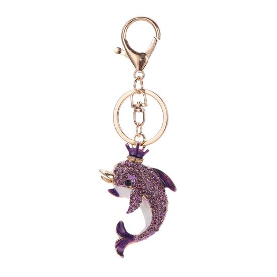 Keychain Pendant Rhinestones Inlaid Dolphin Shape Key Chain with Lobster Clasp Bag Charm Backpack Accessory фіолетовий
Keychain Pendant Rhinestones Inlaid Dolphin Shape Key Chain with Lobster Clasp Bag Charm Backpack Accessory фіолетовий