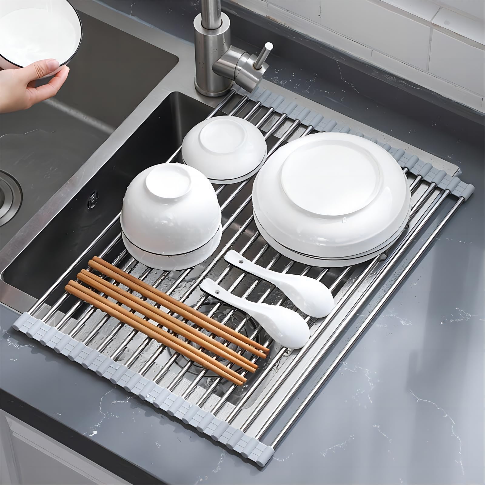 dish drying foldable stainless silicone draining with antibacterial can be rolled up and compact dish drain wide convenient kitchen utensils gray 18
dish drying foldable stainless silicone draining with antibacterial can be rolled up and compact dish drain wide convenient kitchen utensils gray 18
