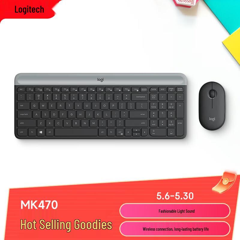 Logitech MK470 Wireless Ultra-thin Keyboard and Mouse Combo
Logitech MK470 Wireless Ultra-thin Keyboard and Mouse Combo
