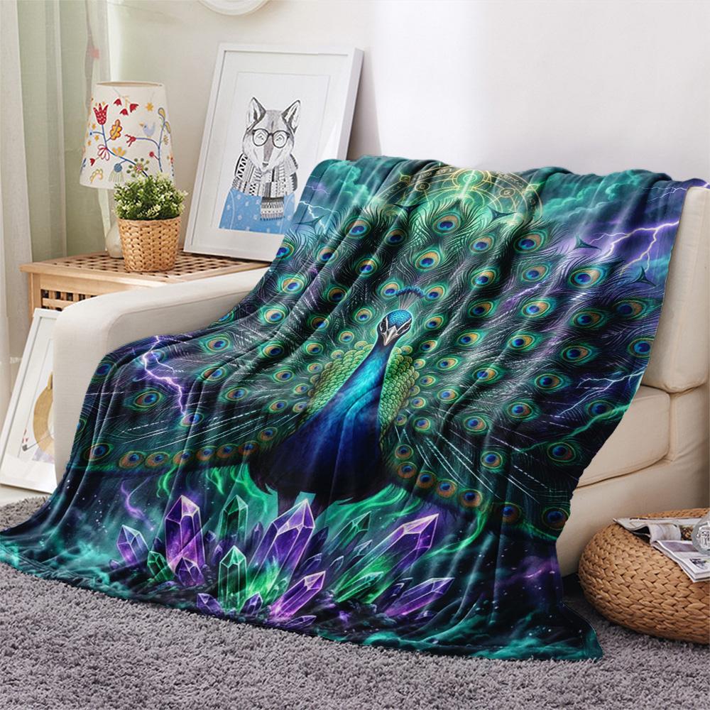 1Pc Peacock Print Flannel Blanket, High quality Comfortable for All Seasons, Home Decor, Warmth and Comfort, Perfect for Christmas Gifts 80cm x 120cm
1Pc Peacock Print Flannel Blanket, High quality Comfortable for All Seasons, Home Decor, Warmth and Comfort, Perfect for Christmas Gifts 80cm x 120cm