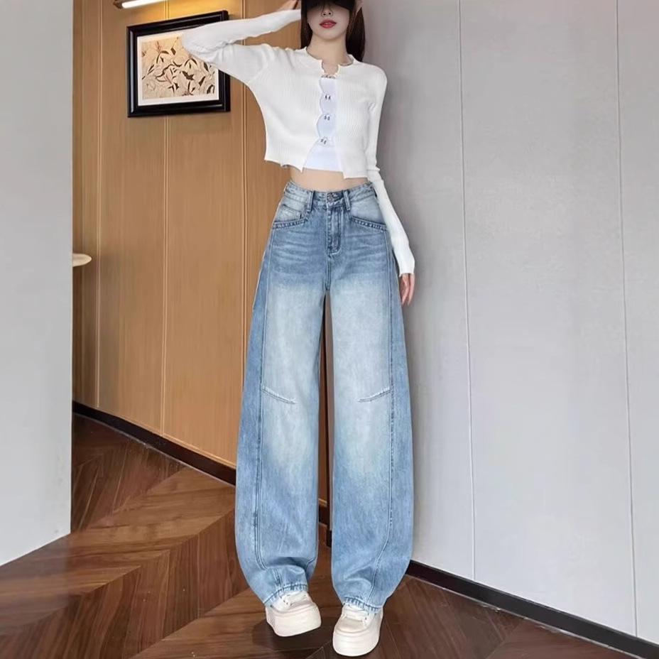 Women s High-Waisted Summer Wide-Leg Jeans: Trendy, Slimming, and Versatile Floor-Length Pants L
Women s High-Waisted Summer Wide-Leg Jeans: Trendy, Slimming, and Versatile Floor-Length Pants L