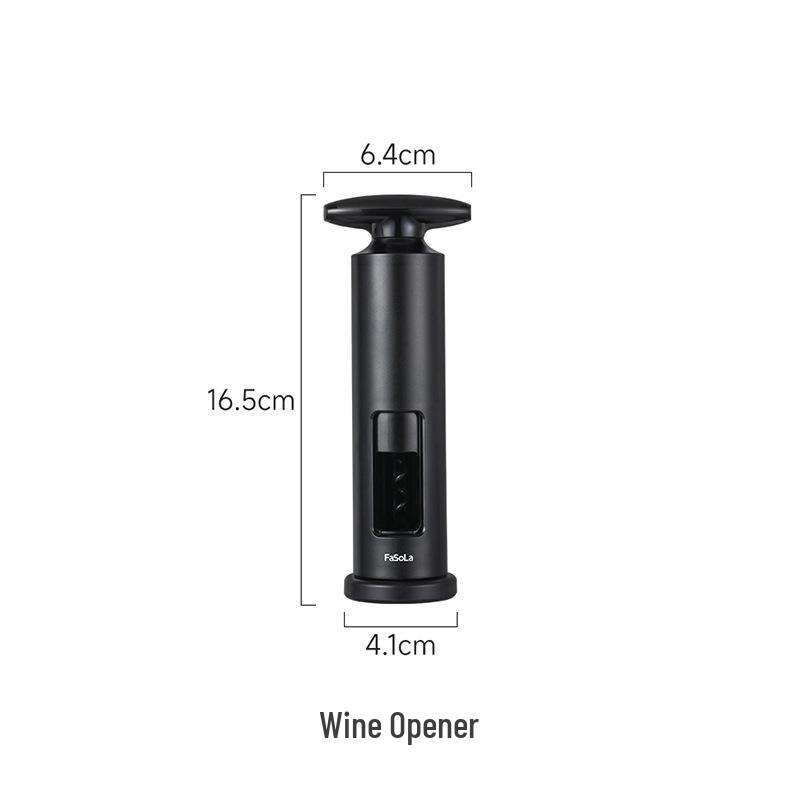 FaSoLa Red Wine Corkscrew & Foil Cutter: Easy One-Turn Pull Manual Bottle Opener with Stopper. чёрный
FaSoLa Red Wine Corkscrew & Foil Cutter: Easy One-Turn Pull Manual Bottle Opener with Stopper. чёрный