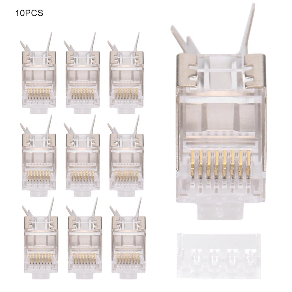10 шт. Екрановані RJ45 8P8C CAT7 30GIP Комунікаційні мережеві серверні роз єми Кабель Ethernet RJ45
10 шт. Екрановані RJ45 8P8C CAT7 30GIP Комунікаційні мережеві серверні роз єми Кабель Ethernet RJ45
