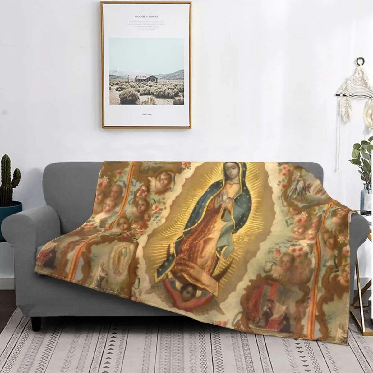 Virgin Of Guadalupe With The Four Apparitions Knitted Blanket Flannel Virgin Mary Soft Throw Blankets Bedroom Sofa Bedroom Quilt
Virgin Of Guadalupe With The Four Apparitions Knitted Blanket Flannel Virgin Mary Soft Throw Blankets Bedroom Sofa Bedroom Quilt