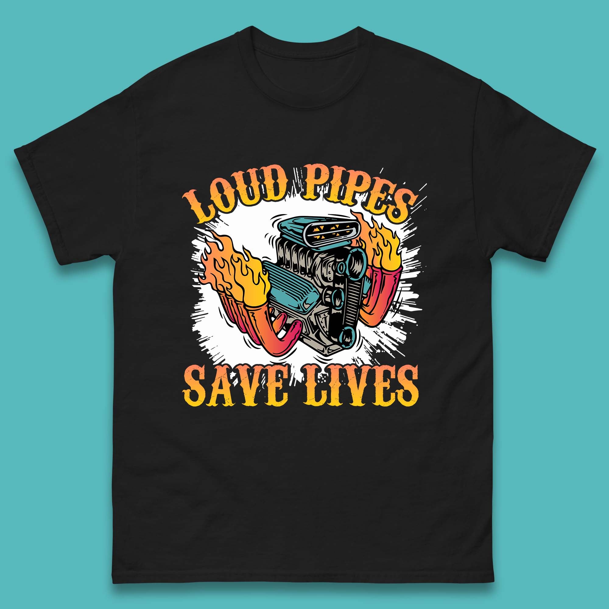 Loud Pipes Save Lives Hot Rod Motor Vehicle Flaming Engine Mens Tee Top XL
Loud Pipes Save Lives Hot Rod Motor Vehicle Flaming Engine Mens Tee Top XL