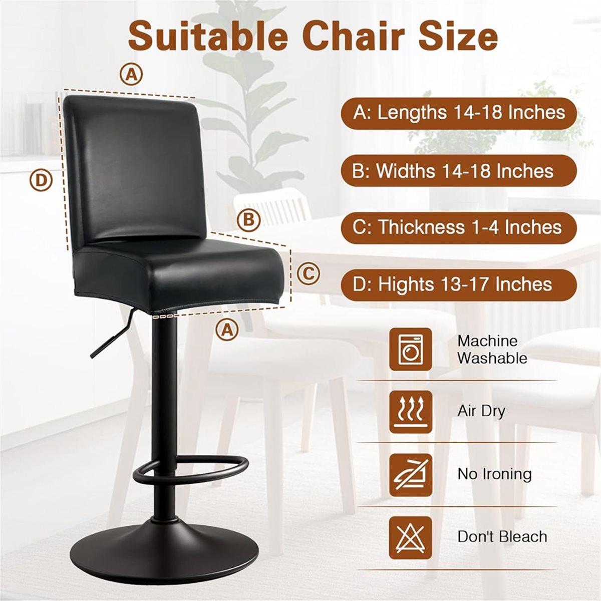 2026 New PU Leather Bar Stool Covers with Backs, 4 Pack Stretch Waterproof Bar Stool Chair Covers Washable Barstool Covers China Mainland
2026 New PU Leather Bar Stool Covers with Backs, 4 Pack Stretch Waterproof Bar Stool Chair Covers Washable Barstool Covers China Mainland