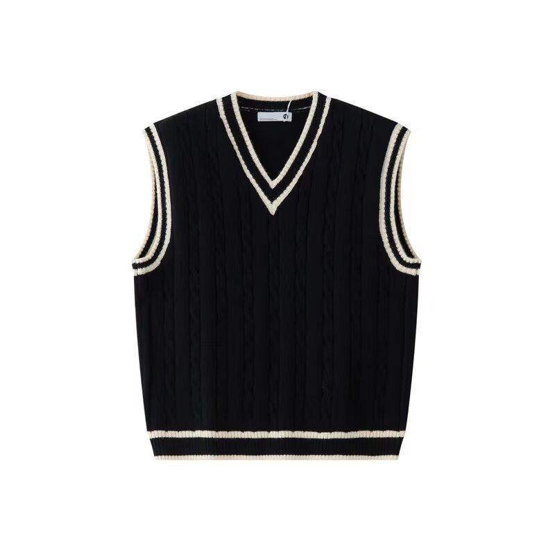 Men s Retro V-Neck College Style Contrast Color Sweater Vest for Fall/Winter M чорний
Men s Retro V-Neck College Style Contrast Color Sweater Vest for Fall/Winter M чорний