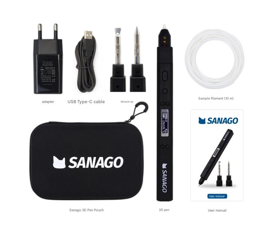 SANAGO New Sanago Premium 3D Pen Set 3 Type Module Replaceable Korean Artists New Sanago3D Pen
SANAGO New Sanago Premium 3D Pen Set 3 Type Module Replaceable Korean Artists New Sanago3D Pen