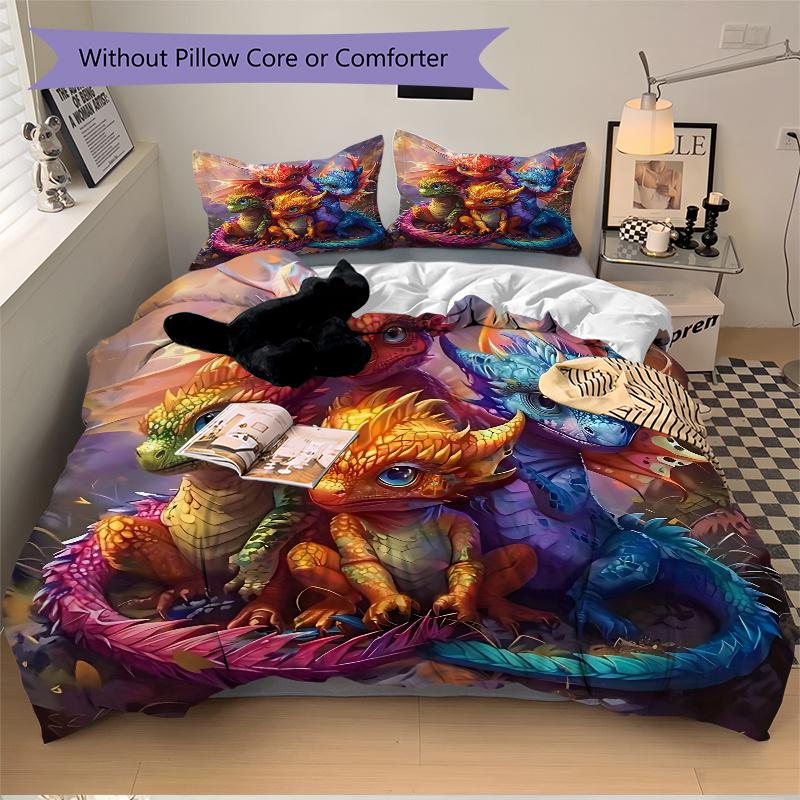 3pcs Anime Dragon Family Bedding Set - Includes One Quilt Cover and Two Pillowcases (No Core) - Polyester Fabric - Perfect for Bedroom and Guest Room 135x200cm
3pcs Anime Dragon Family Bedding Set - Includes One Quilt Cover and Two Pillowcases (No Core) - Polyester Fabric - Perfect for Bedroom and Guest Room 135x200cm