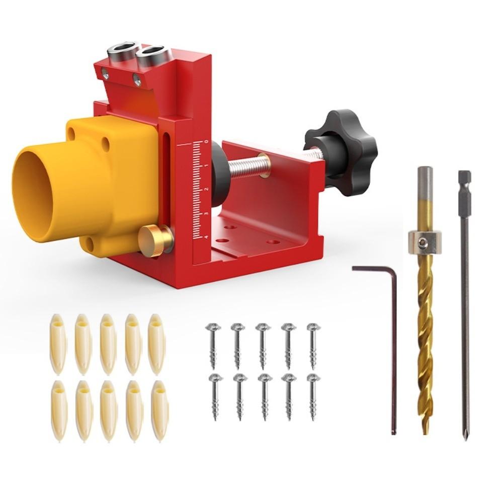 Solid Pocket Hole Jig Wear-resistant Drilling Guide Fixture Woodworking Guide Cabinet Installation червоний
Solid Pocket Hole Jig Wear-resistant Drilling Guide Fixture Woodworking Guide Cabinet Installation червоний